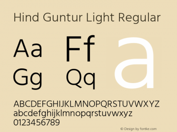 Hind Guntur Light Regular Version 1.000;PS 1.0;hotconv 1.0.86;makeotf.lib2.5.63406; ttfautohint (v1.5.33-1714) -l 8 -r 50 -G 200 -x 13 -D latn -f telu -w G -W -c -X 