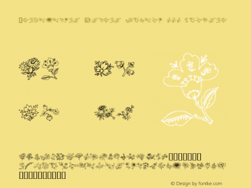 Traditional Floral Design III Regular Macromedia Fontographer 4.1 2000-07-06 Font Sample
