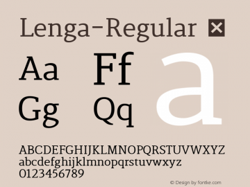 Lenga-Regular ☞ Version 1.001;com.myfonts.eurotypo.lenga.regular.wfkit2.3Saq图片样张