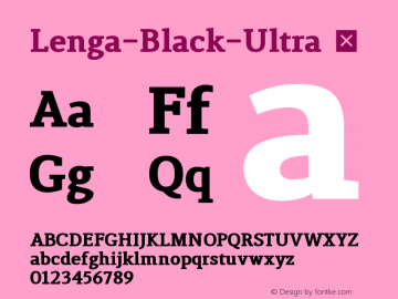 Lenga-Black-Ultra ☞ Version 1.001;com.myfonts.easy.eurotypo.lenga.black-ultra.wfkit2.version.3Sad图片样张