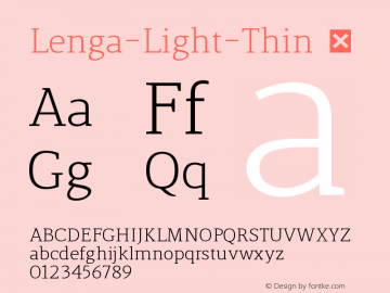 Lenga-Light-Thin ☞ Version 1.002;com.myfonts.easy.eurotypo.lenga.light-thin.wfkit2.version.43X6图片样张