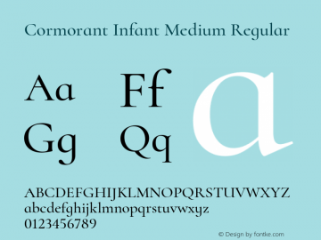 Cormorant Infant Medium Regular Version 3.003 Font Sample