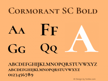 Cormorant SC Bold Version 3.003图片样张