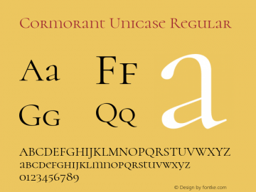 Cormorant Unicase Regular Version 3.003图片样张