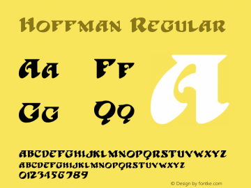 Hoffman Regular Altsys Fontographer 3.5  4/2/93图片样张