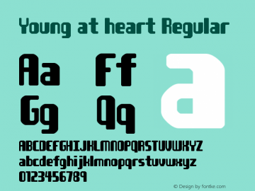 Young at heart Regular 2 Font Sample