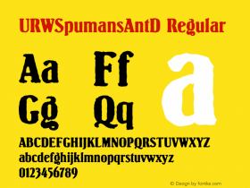 URWSpumansAntD Regular Version 001.005图片样张