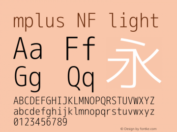 mplus NF light Version 1.018;Nerd Fonts 0.8 Font Sample