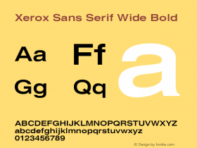 Xerox Sans Serif Wide Bold 1.1图片样张