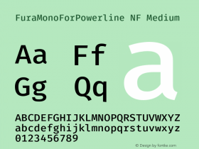 FuraMonoForPowerline NF Medium Version 3.111;PS 003.111;hotconv 1.0.70;makeotf.lib2.5.58329图片样张