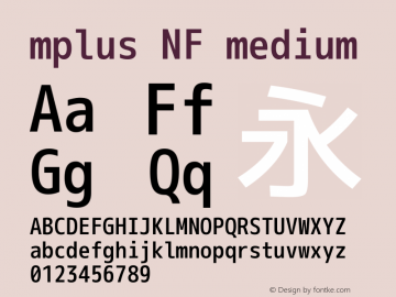 mplus NF medium Version 1.018;Nerd Fonts 0.8 Font Sample