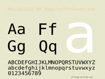 MesloLGLDZ NF RegularForPowerline 1.210图片样张