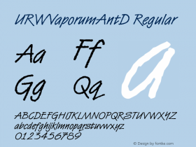 URWVaporumAntD Regular Version 001.005图片样张