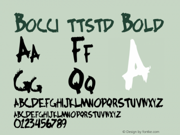 Bocci ttstd Bold Altsys Metamorphosis:11/12/94 Font Sample