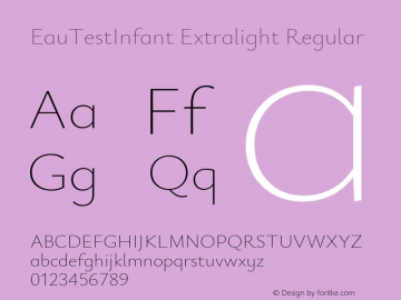 EauTestInfant Extralight Regular Version 0.001图片样张