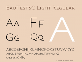 EauTestSC Light Regular Version 0.001图片样张