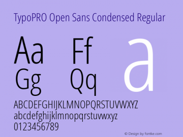 TypoPRO Open Sans Condensed Regular Version 1.10 Font Sample