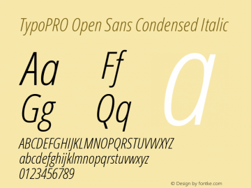 TypoPRO Open Sans Condensed Italic Version 1.10图片样张