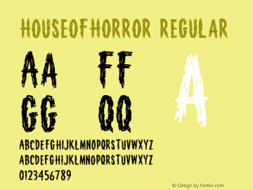 HouseofHorror Regular 001.000 Font Sample