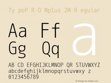 TypoPRO Mplus 2M Regular Version 1.062 Font Sample