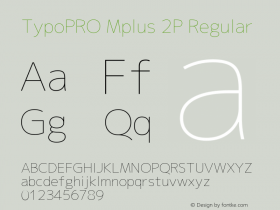 TypoPRO Mplus 2P Regular Version 1.062图片样张