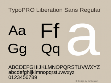 TypoPRO Liberation Sans Regular Version 2.00.1 Font Sample