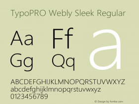 TypoPRO Webly Sleek Regular Version 0.10 January 23, 2013图片样张