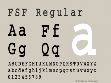 FSF Regular 1995:1.00图片样张