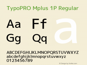TypoPRO Mplus 1P Regular Version 1.062图片样张