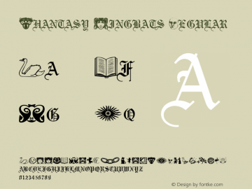 Phantasy Dingbats Regular Altsys Metamorphosis:3/7/92 Font Sample