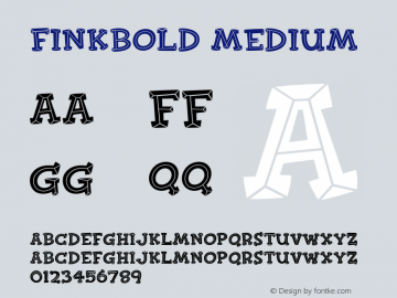 FinkBold Medium 001.000 Font Sample