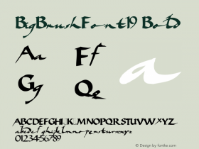 BigBrushFont19 Bold Altsys Metamorphosis:10/28/94 Font Sample