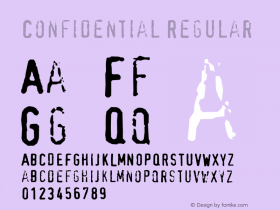 Confidential Regular Macromedia Fontographer 4.1 12/27/97 Font Sample