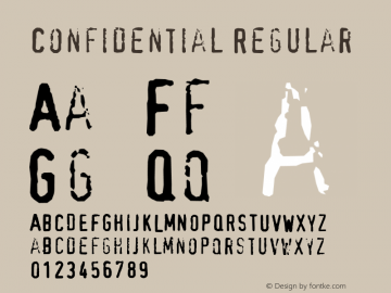 Confidential Regular 001.000 Font Sample