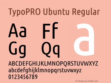 TypoPRO Ubuntu Regular 0.83 Font Sample