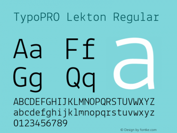 TypoPRO Lekton Regular Version 34.000图片样张