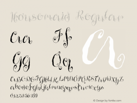 Housemaid Regular 001.000 Font Sample