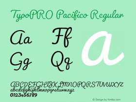 TypoPRO Pacifico Regular Version 1.000;PS 001.000;hotconv 1.0.70;makeotf.lib2.5.58329 Font Sample