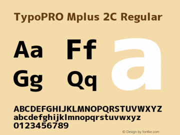 TypoPRO Mplus 2C Regular Version 1.062图片样张