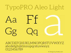 TypoPRO Aleo Light Version 1.1图片样张