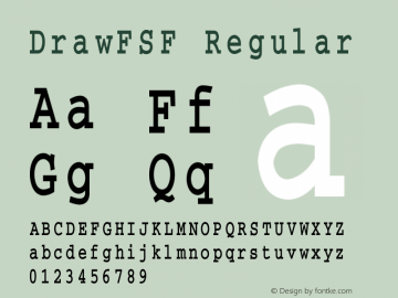 DrawFSF Regular 1995:1.00 Font Sample