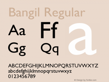 Bangil Regular Version 0.70 August 9, 2016 Font Sample