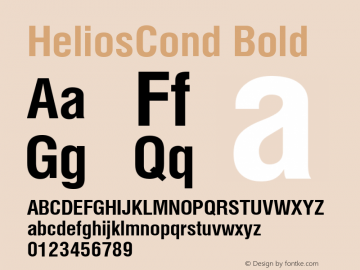 HeliosCond Bold OTF 1.0;PS 004.001;Core 116;AOCW 1.0 161 Font Sample