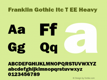 Franklin Gothic Itc T EE Heavy Version 001.005图片样张