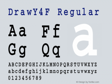 DrawY4F Regular 1995:1.00图片样张