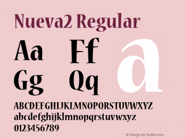 Nueva2 Regular Macromedia Fontographer 4.1 12/19/97图片样张
