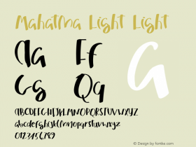 Mahatma Light Light Version 001.000图片样张