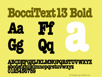 BocciText13 Bold Altsys Metamorphosis:10/28/94 Font Sample