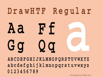 DrawHTF Regular 1995:1.00 Font Sample
