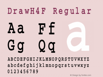 DrawH4F Regular 1995:1.00 Font Sample